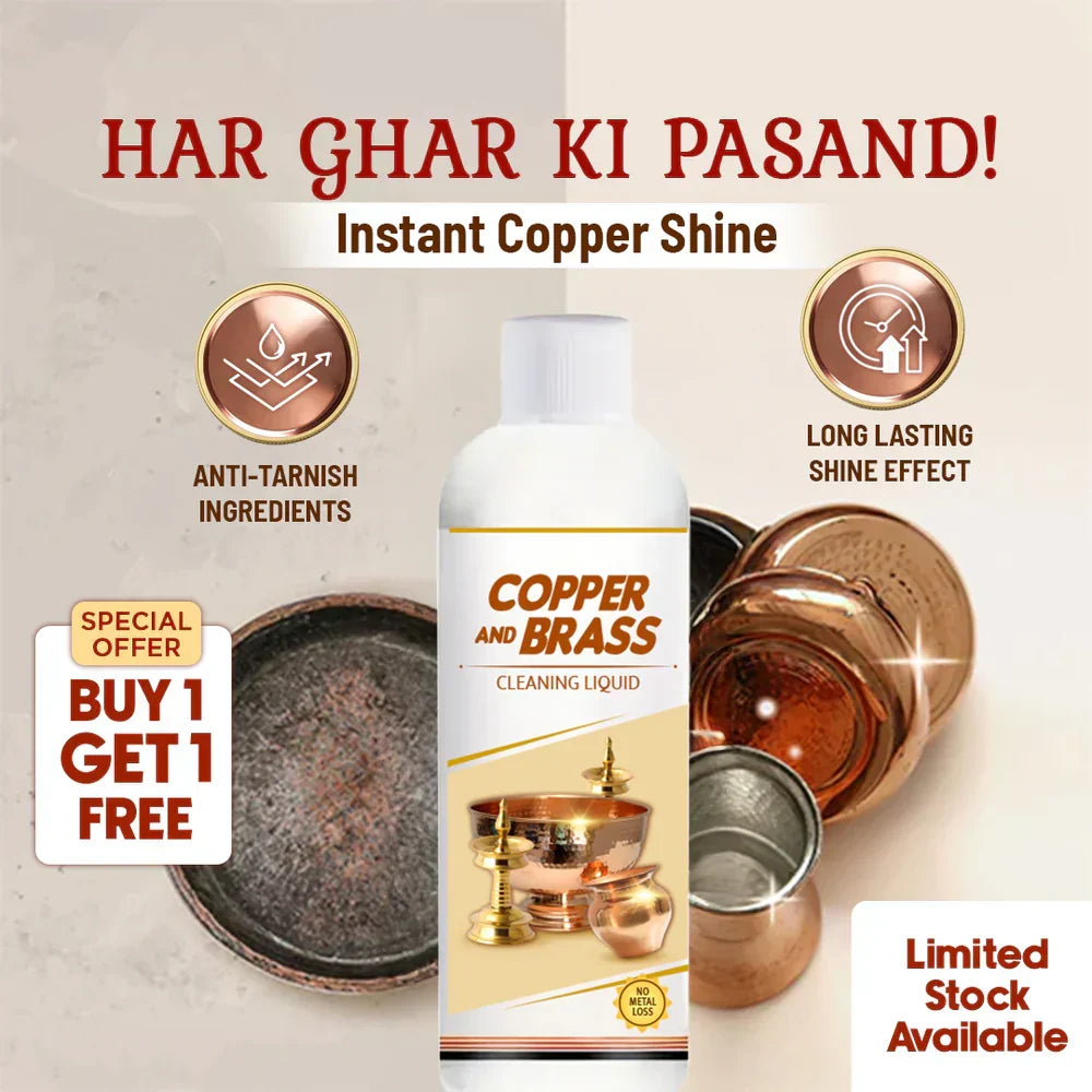 ShineBright鈩� - Instant Copper & Brass Cleaning Liquid 鉁煡� (Buy 1 Get 1 Free馃敟馃敟) Limited Period Offer