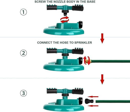 Garden Sprinkler 360 掳 Rotating Water
