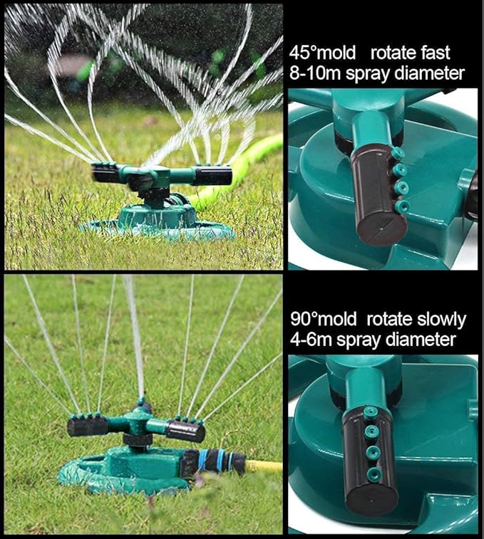 Garden Sprinkler 360 掳 Rotating Water